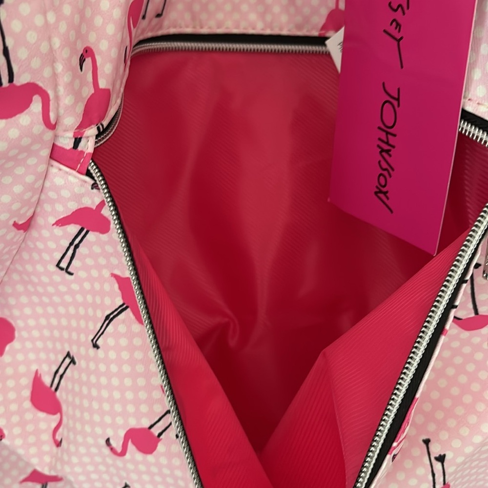 ☀️Betsey Johnson Pink Flamingo Tote Bag - Picture 3 of 13